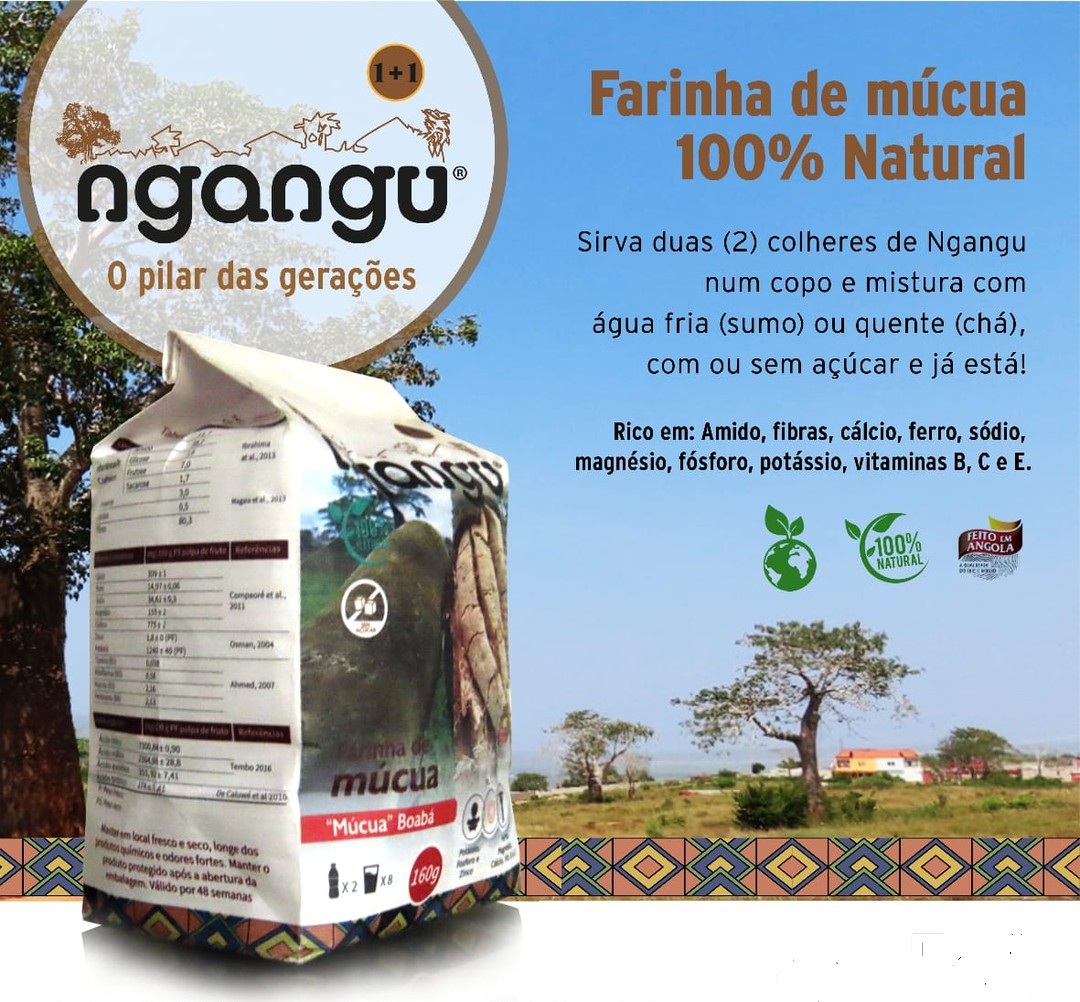 Múcua em pó Ngangu 160 g - Caixa de 60 pacotes