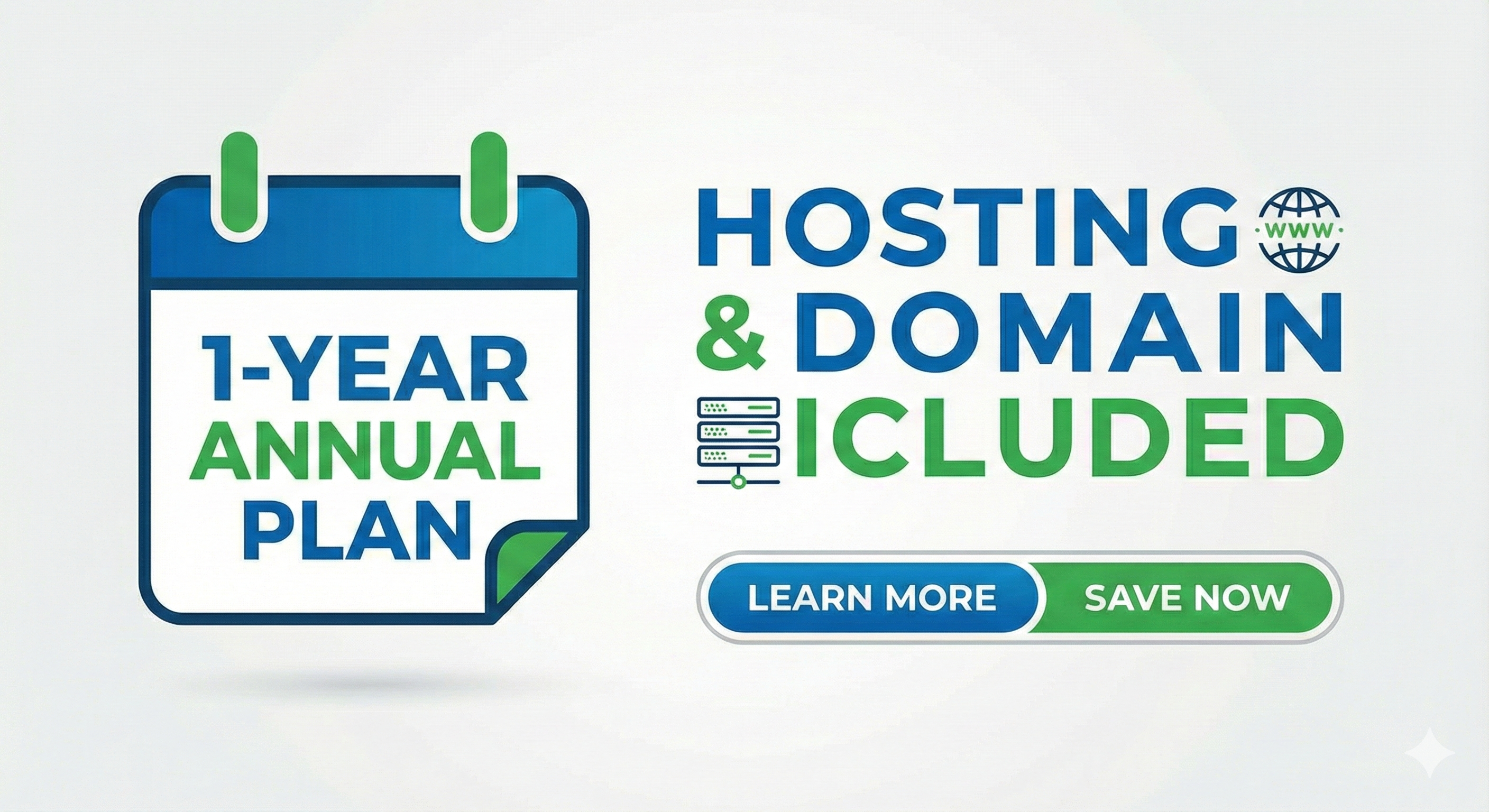 1-Year Annual Hosting & Domain Plan