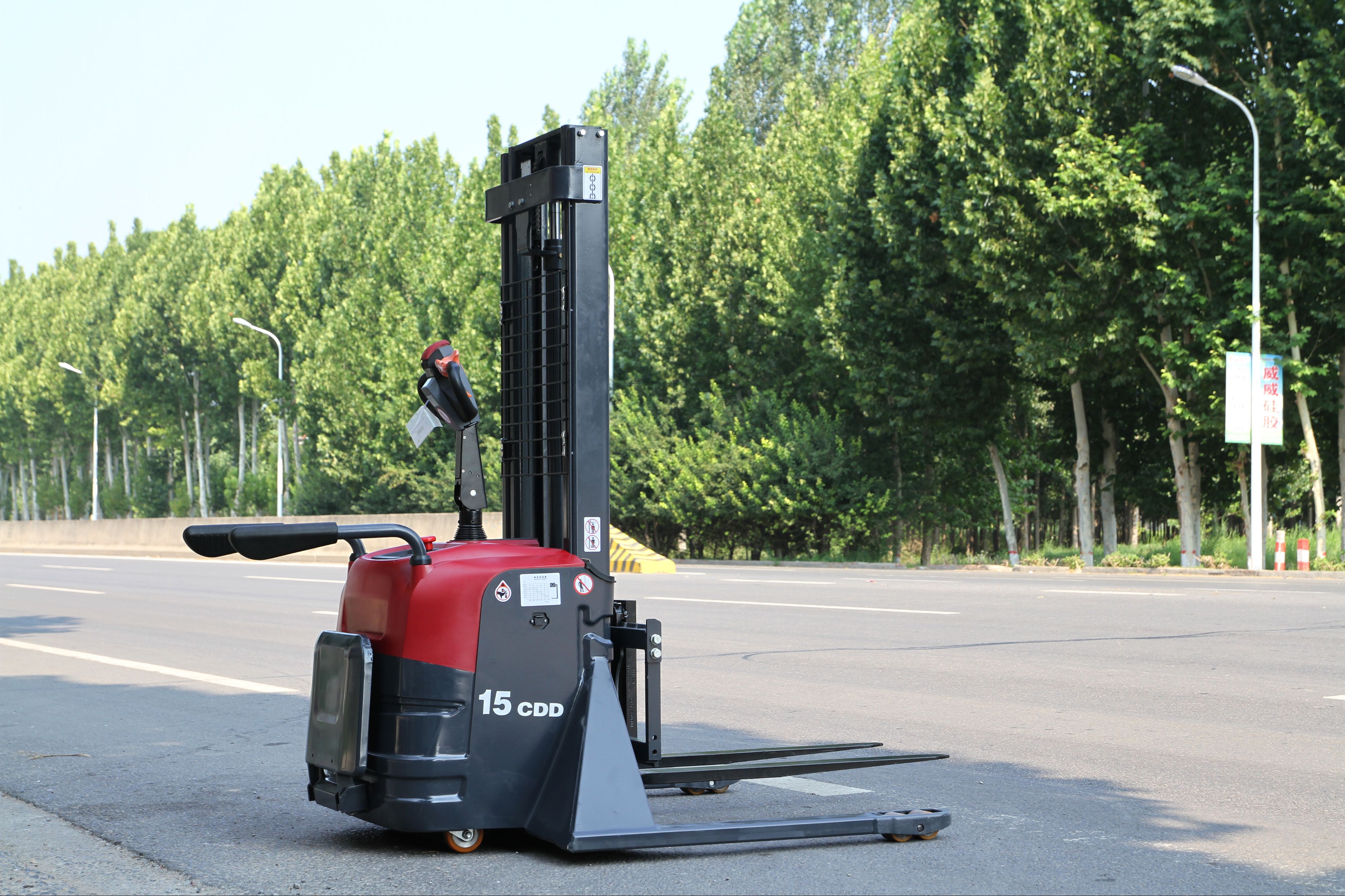 Electric Full Stand Stacker adjustable Forks