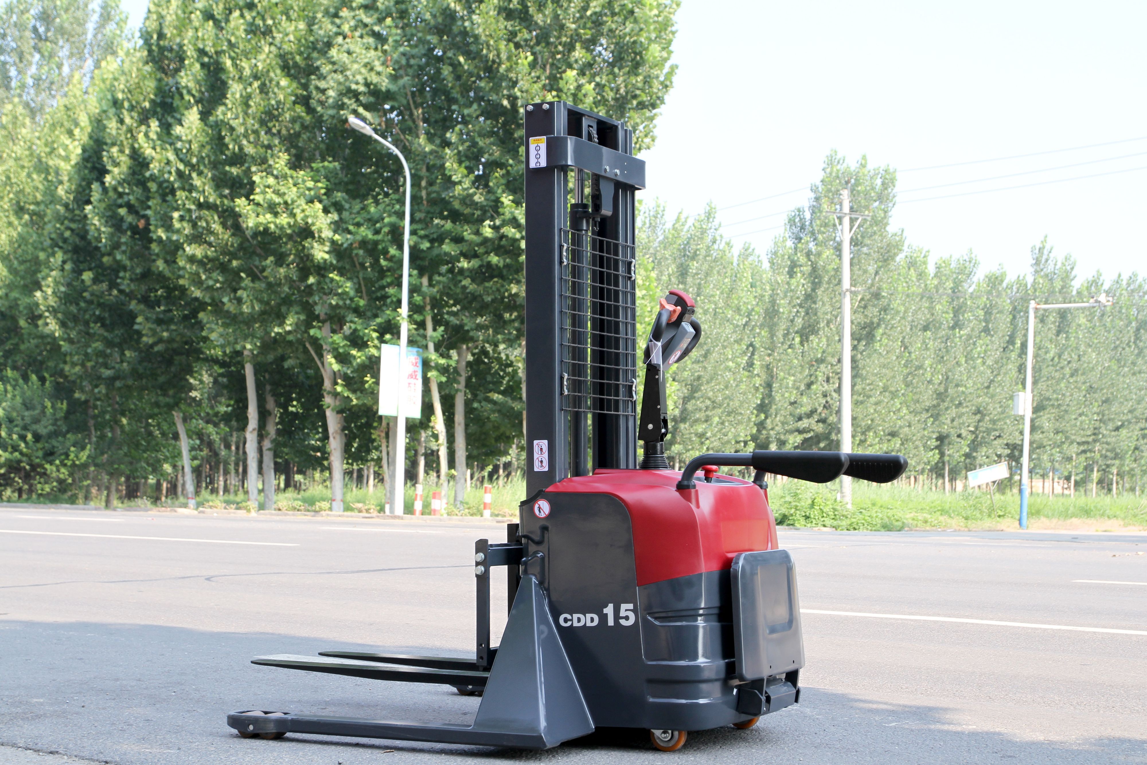 Electric Full Stand Stacker adjustable Forks