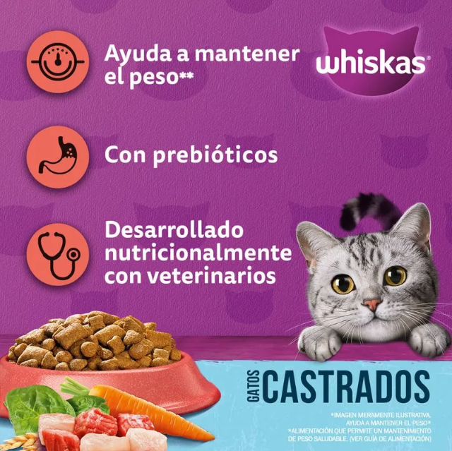 Whiskas Castrados Mix de Carnes 10 kg