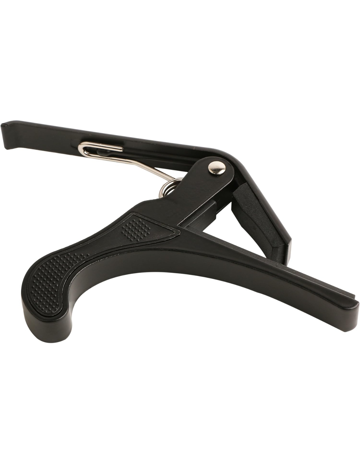 JRZ250 One Handed Trigger Guitar Metal Capo Quick Change for Ukulele, Electric and Acoustic Guitars, Black