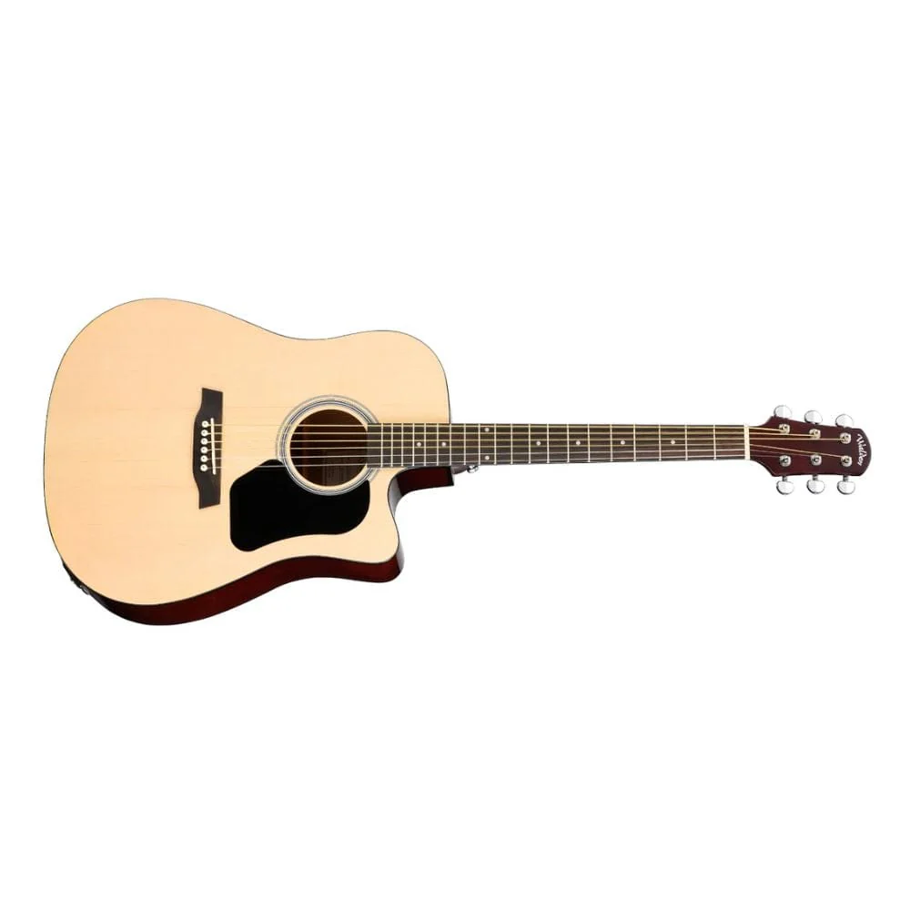 Walden D450CE Dreadnought Cutaway 6 String Electro Acoustic Guitar with Gig Bag - Natural