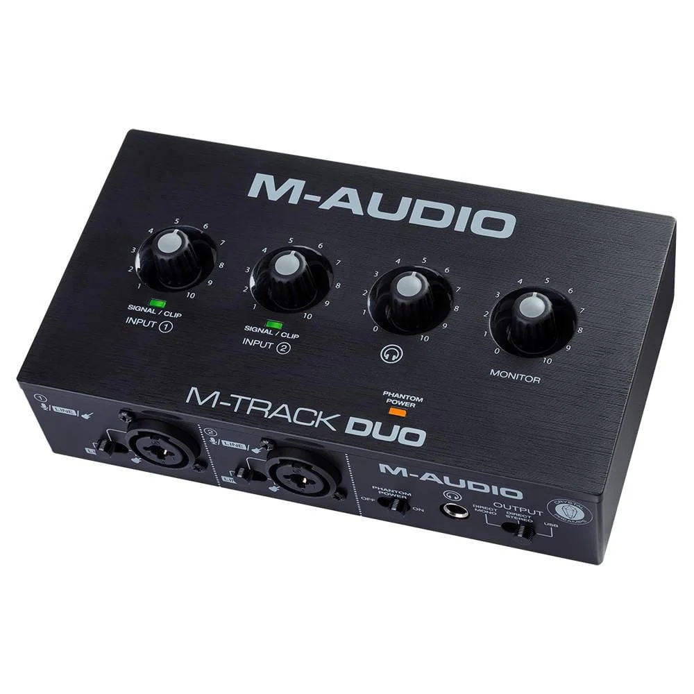 M-Audio M-Track Duo 2-Channel USB Audio Interface With 2 Combo Inputs With Crystal Preamps & Phantom Power