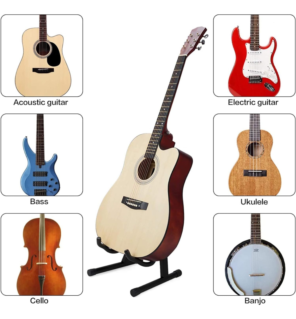 JUAREZ Metal Jrgs100 Electric,Bass,Acoustic Guitar Folding Stand