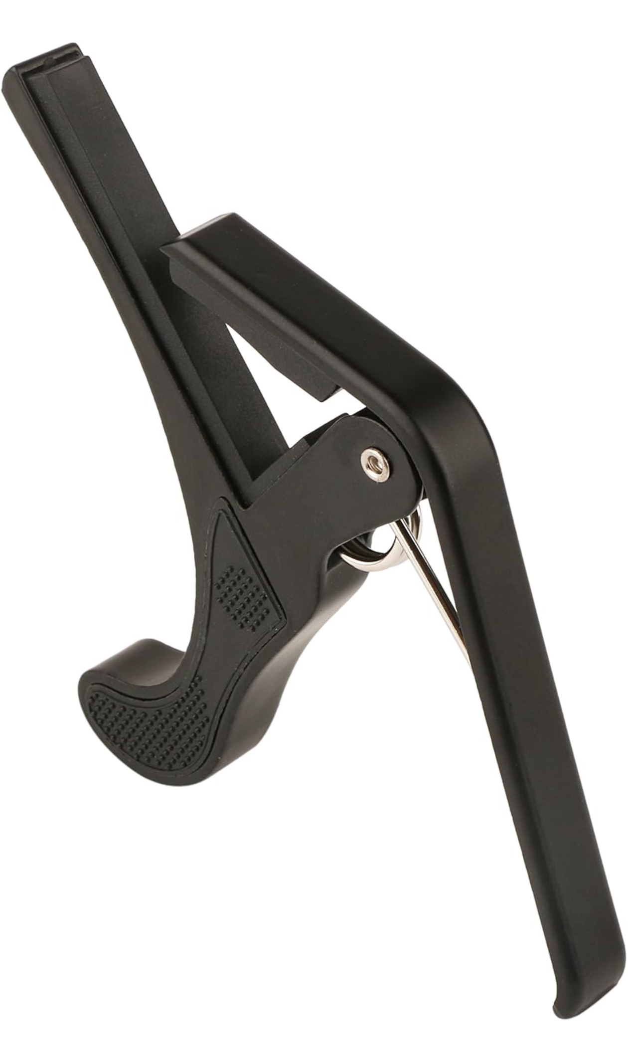 JRZ250 One Handed Trigger Guitar Metal Capo Quick Change for Ukulele, Electric and Acoustic Guitars, Black