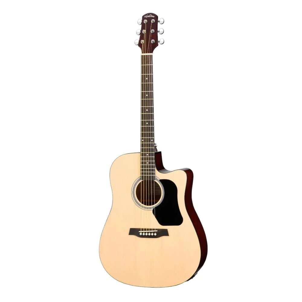 Walden D450CE Dreadnought Cutaway 6 String Electro Acoustic Guitar with Gig Bag - Natural