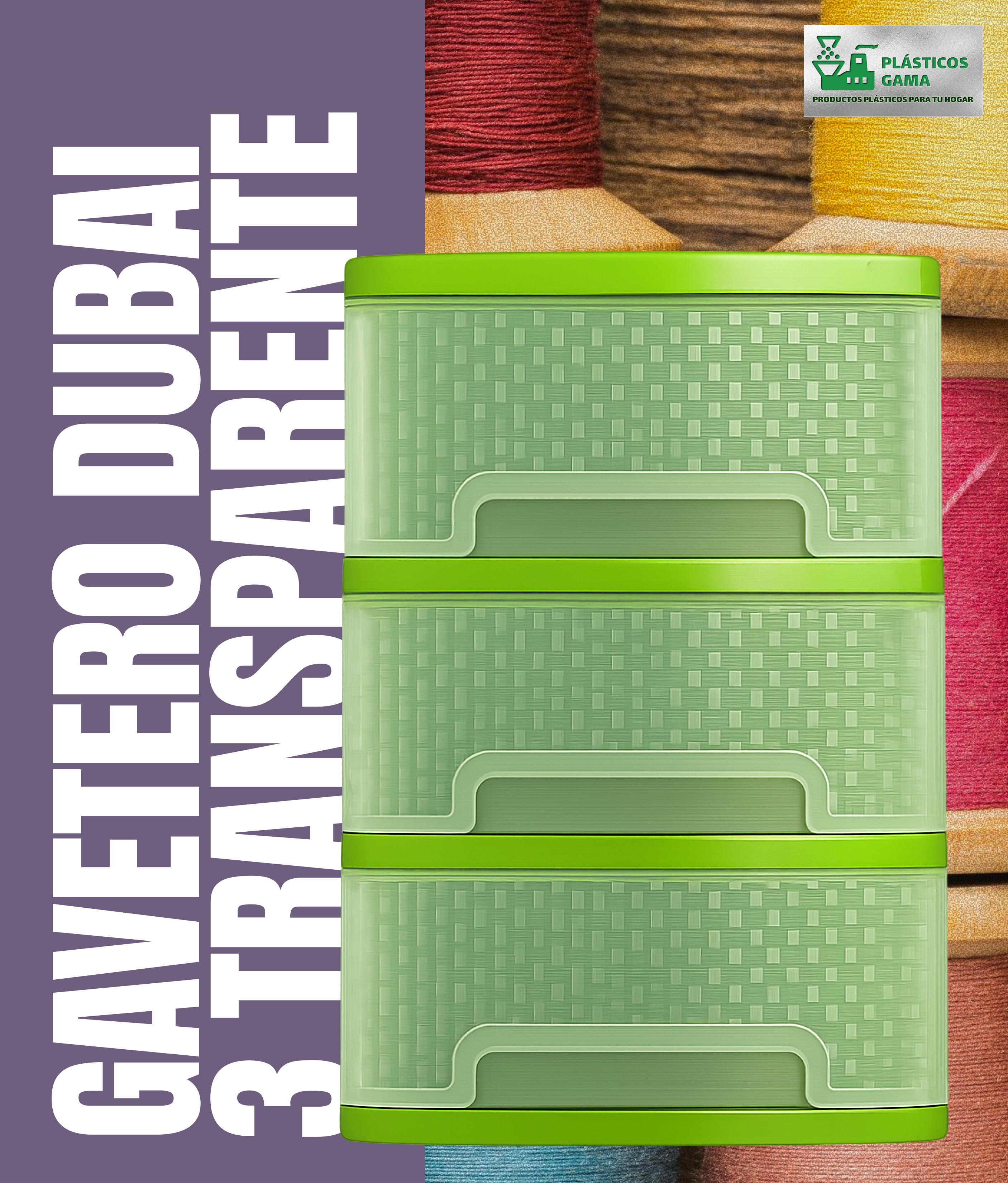 Gavetero Dubai 3 Transparente