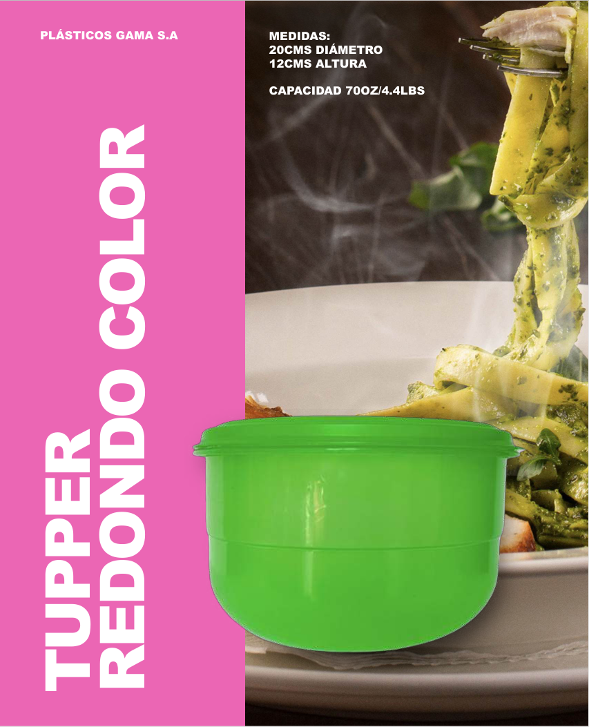 Tupper Redondo Color