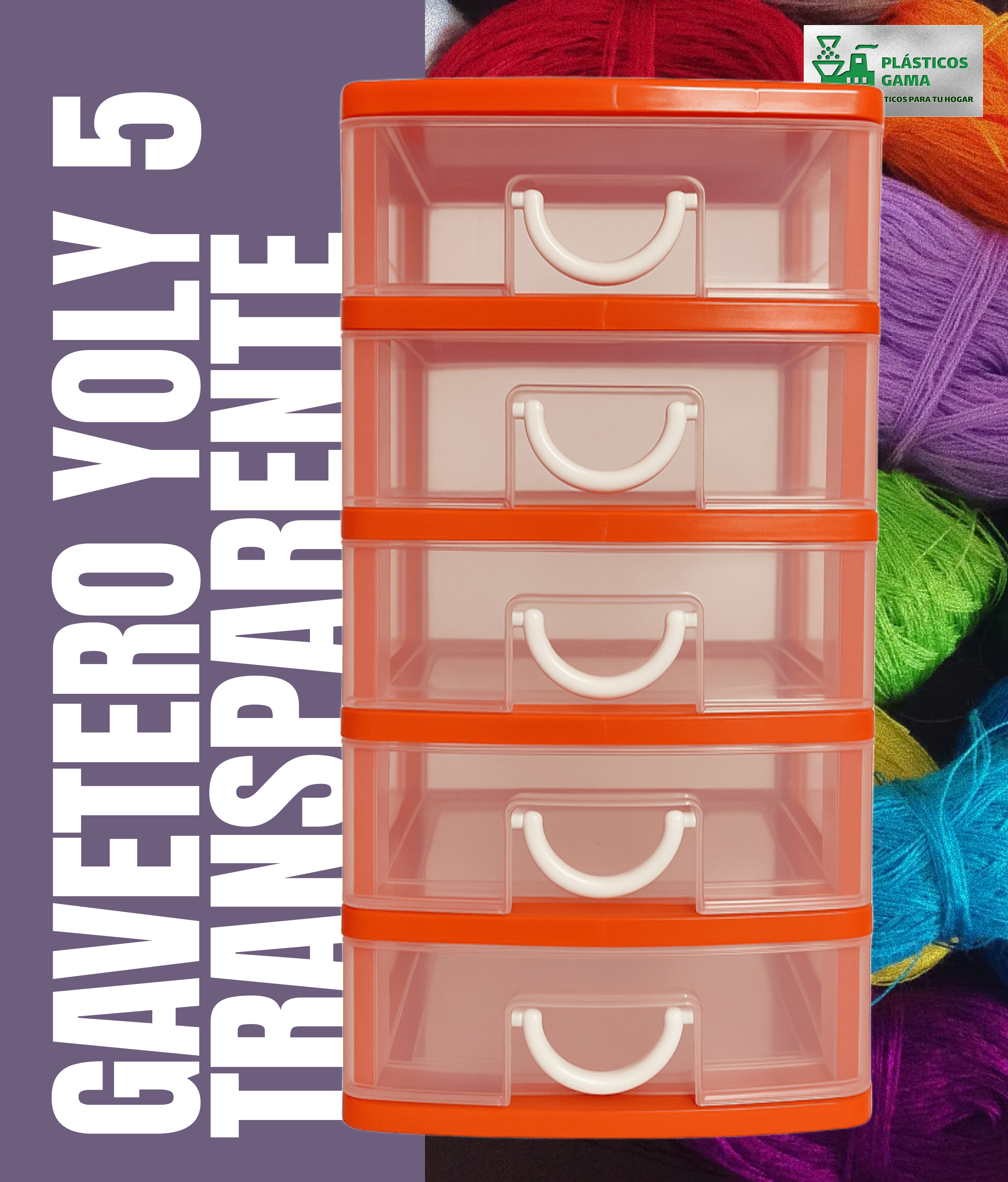 Gavetero Yoly 5 Transparente