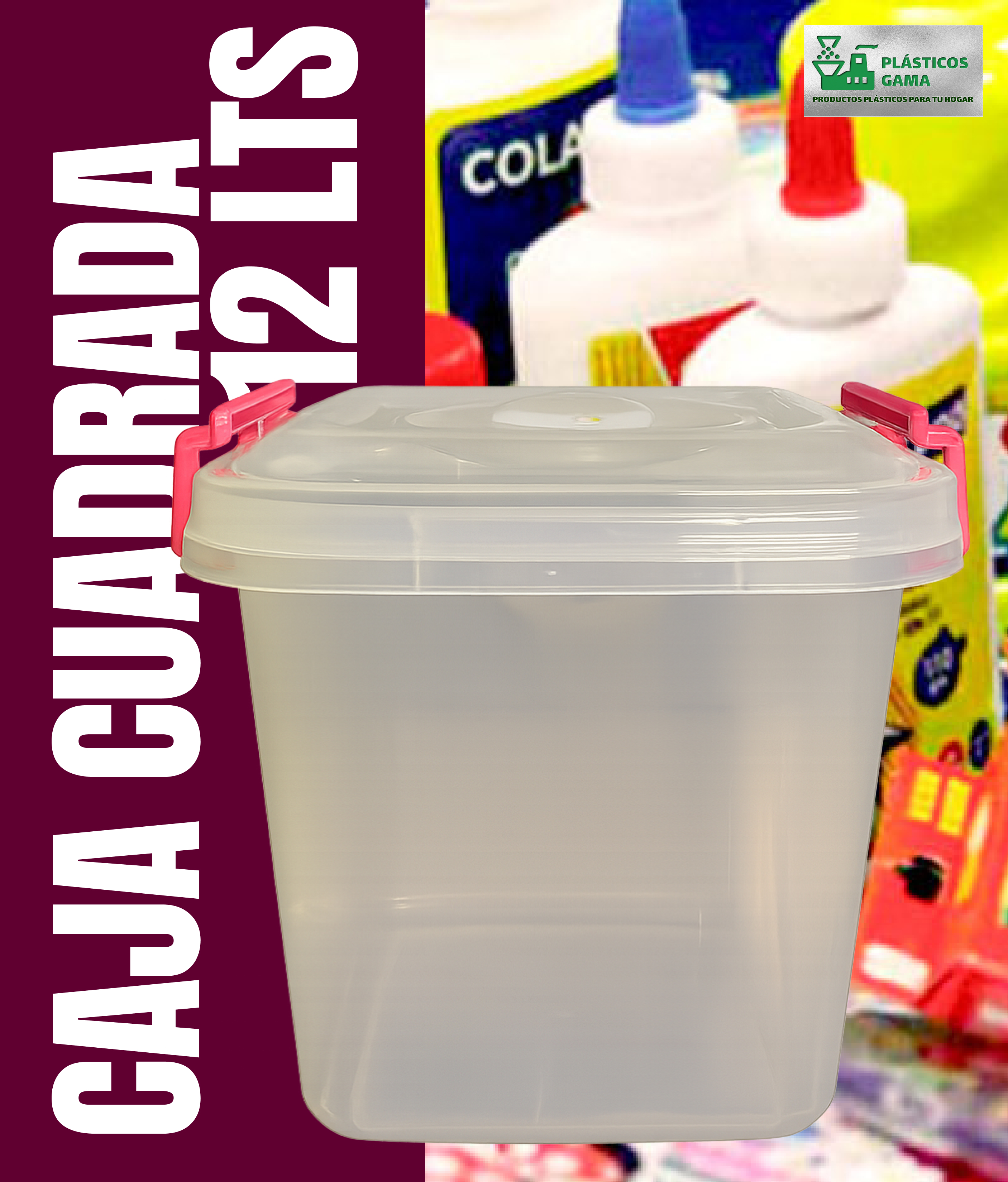 Caja Cuadrada 12 Litros