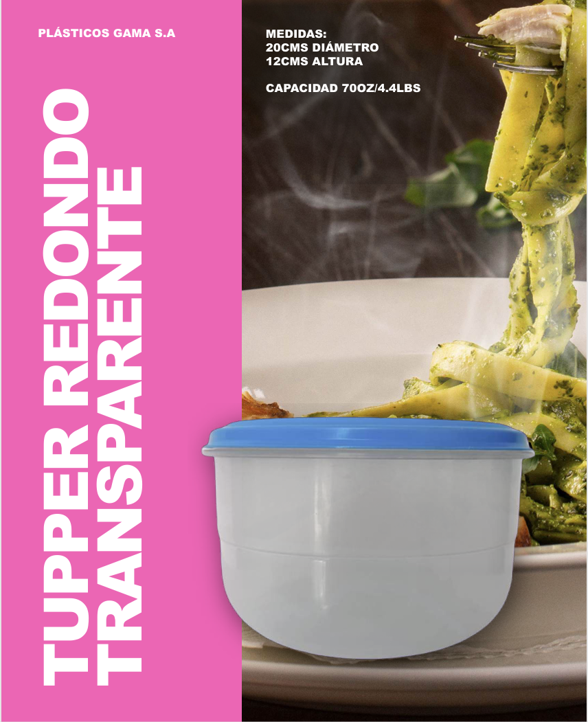 Tupper Redondo Transparente