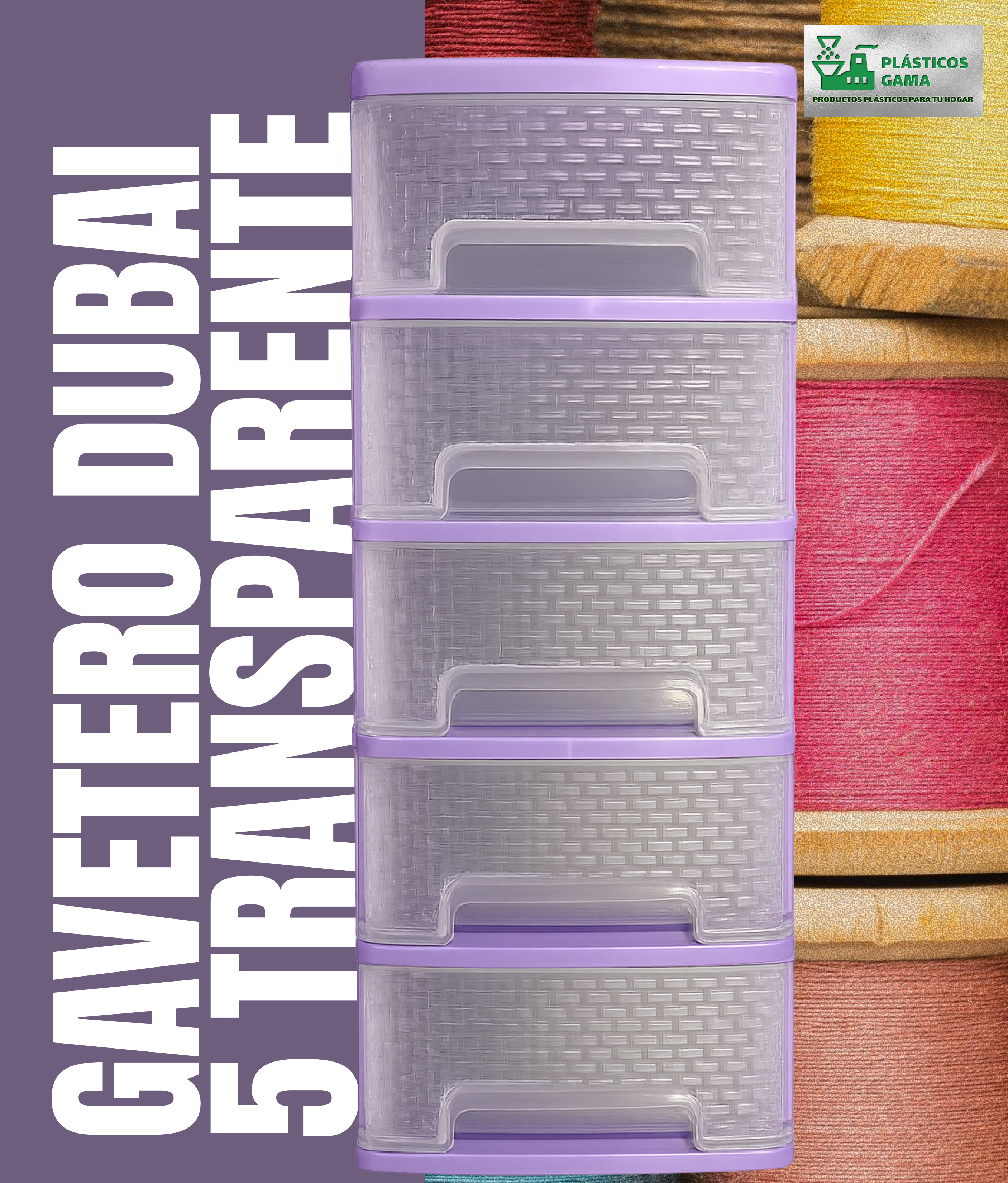 Gavetero Dubai 5 Transparente