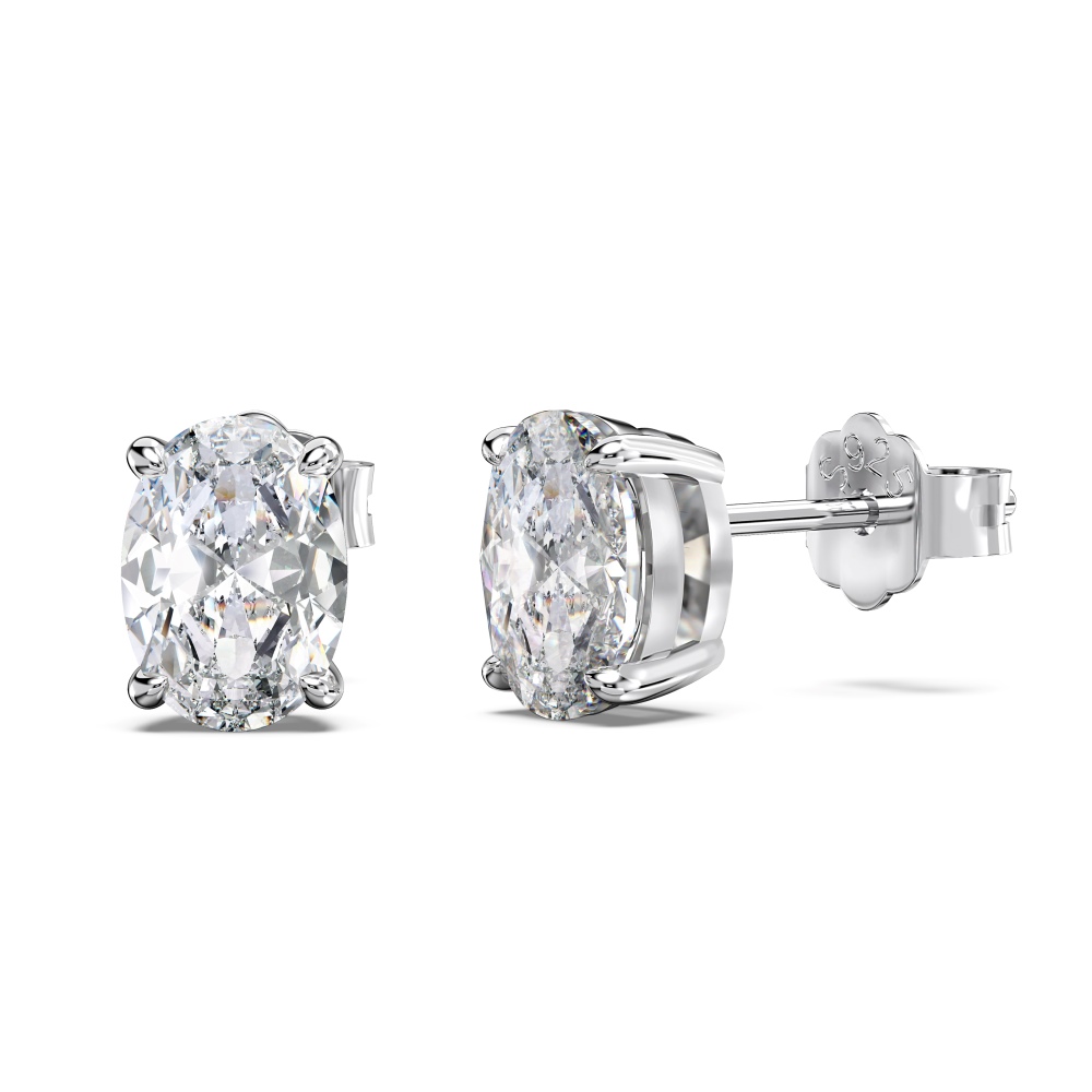 Jane 0.75ct Diamond like Sterling Silver Stud Earrings