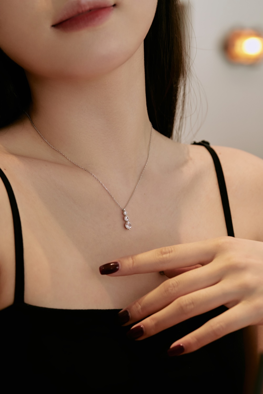 Amy Triple-Shine Sterling Silver Necklace 