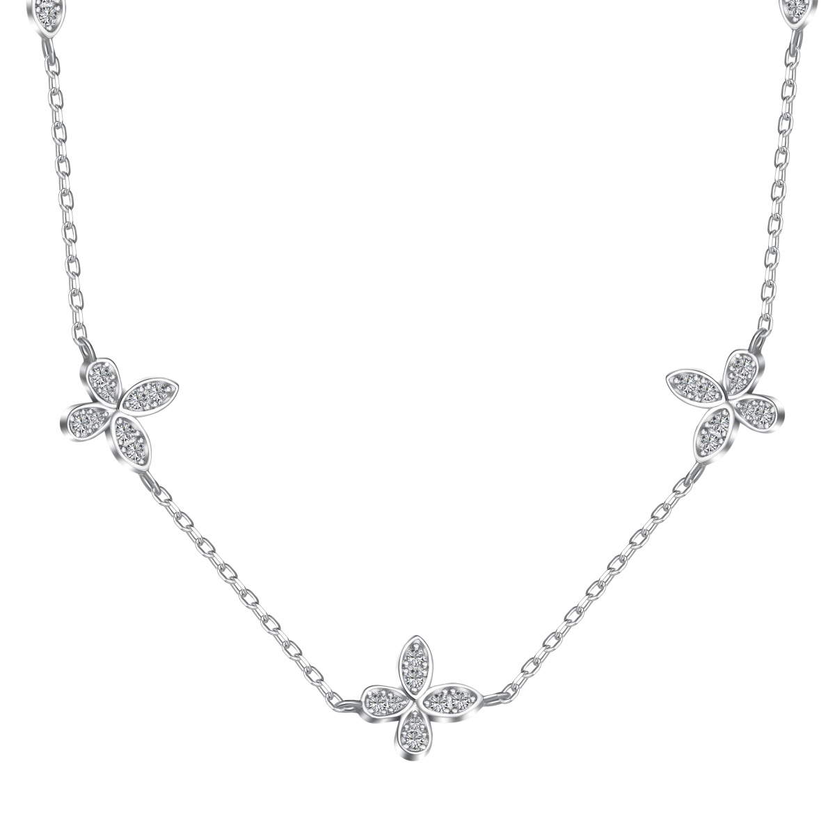 Amy Butterfly Sterling Silver Necklace  