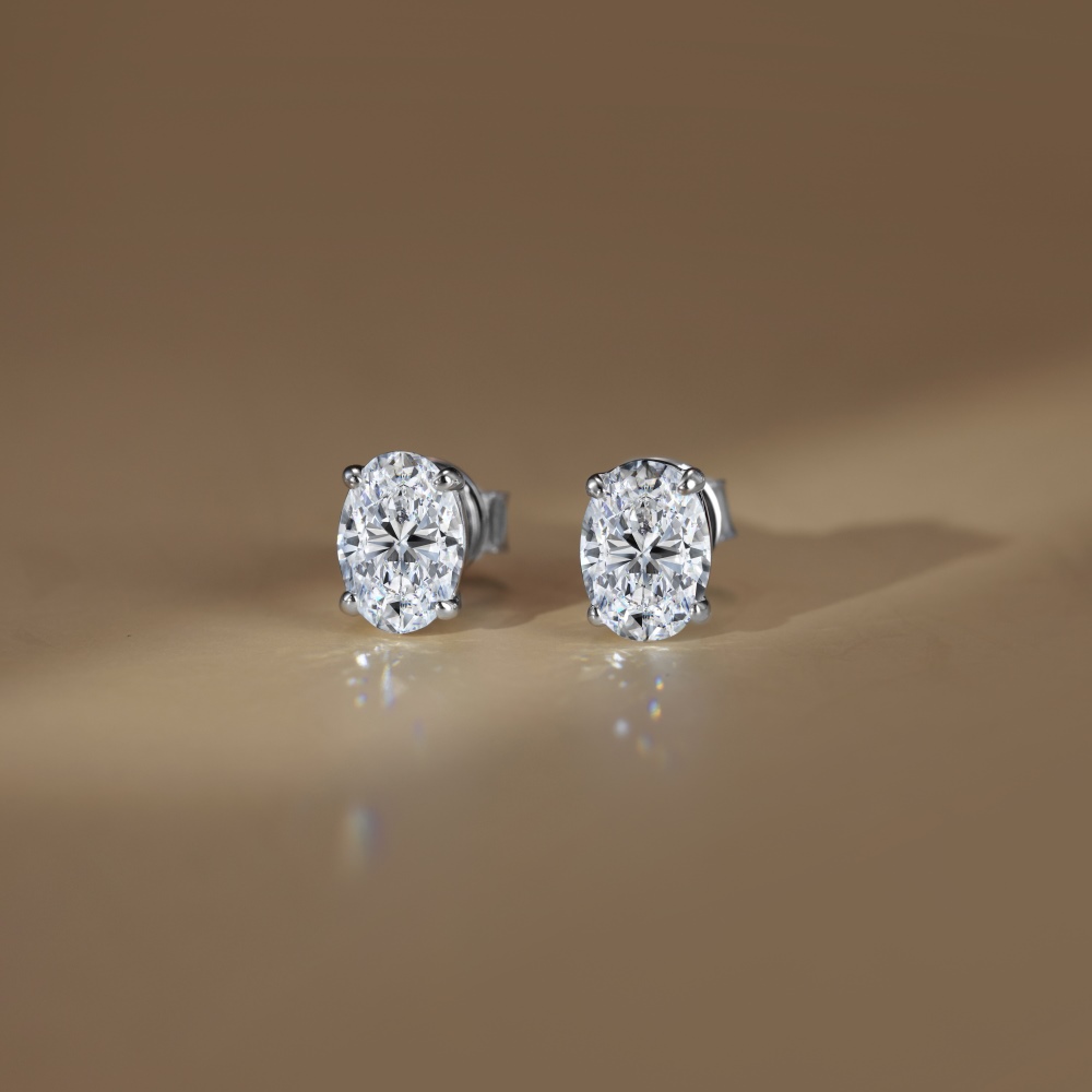 JANE 0.8 CARAT MOISSANITE STERLING SILVER STUD EARRING