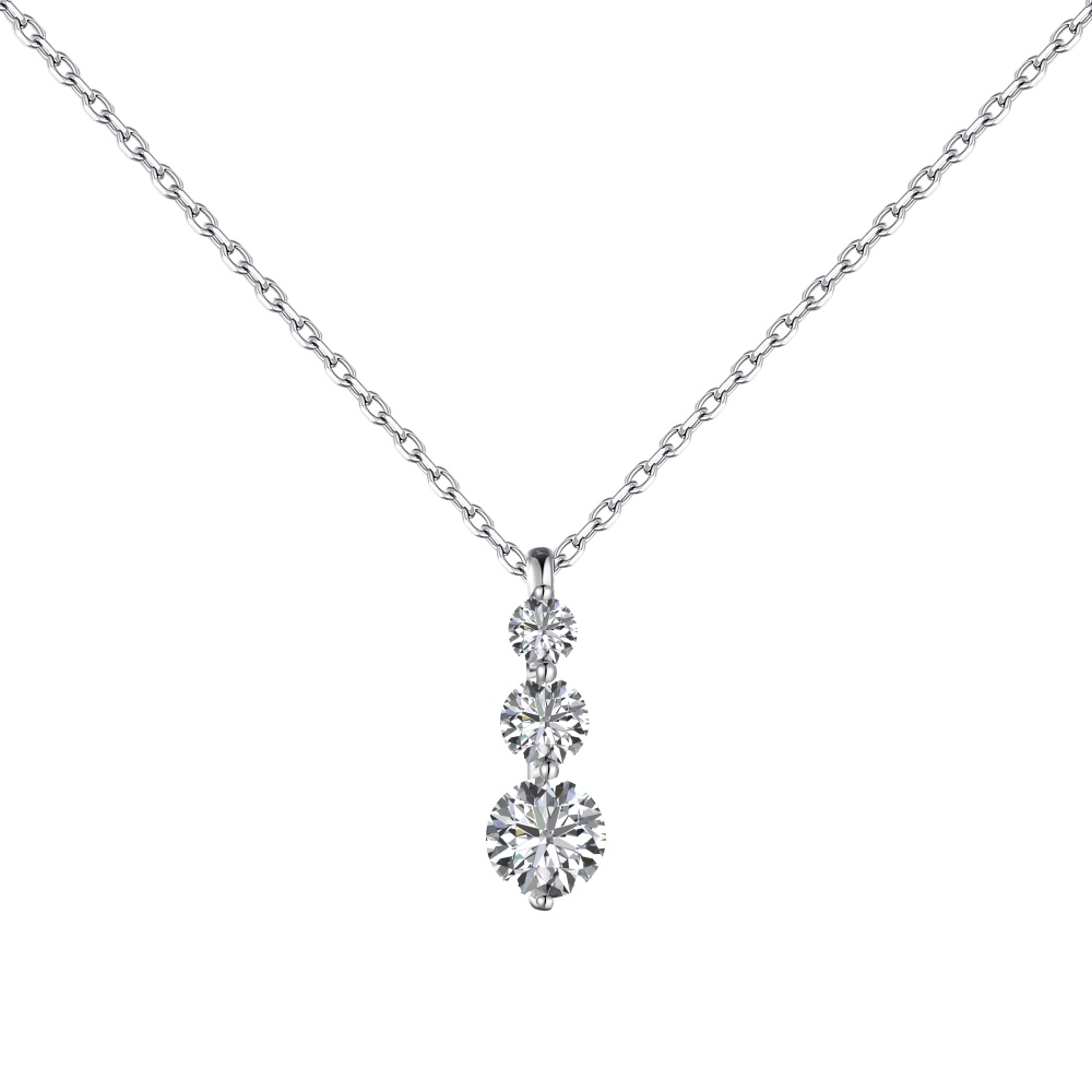 Amy Triple-Shine Sterling Silver Necklace 