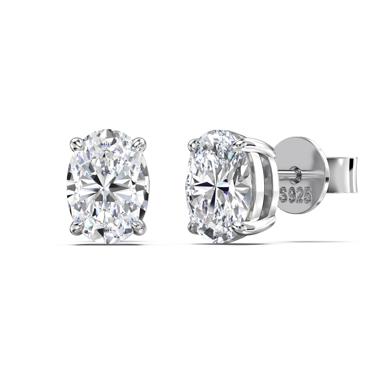 JANE 0.8 CARAT MOISSANITE STERLING SILVER STUD EARRING