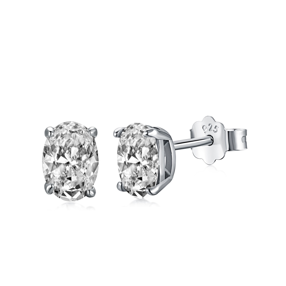 Jane 0.75ct Diamond like Sterling Silver Stud Earrings