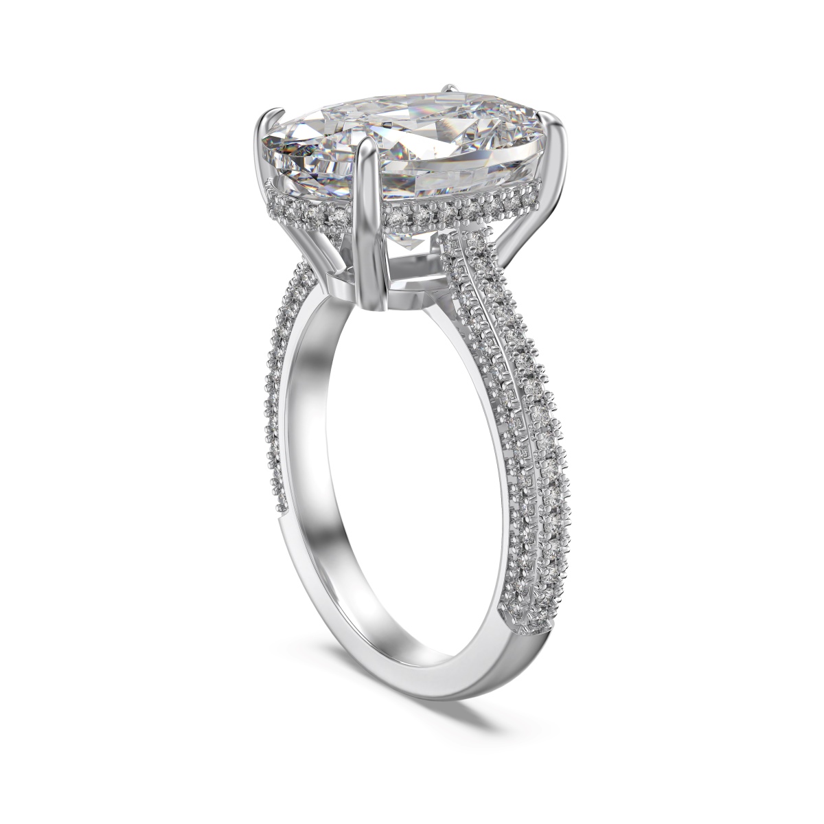 JANE 5 CARAT DIAMOND-LIKE STERLING SILVER RING