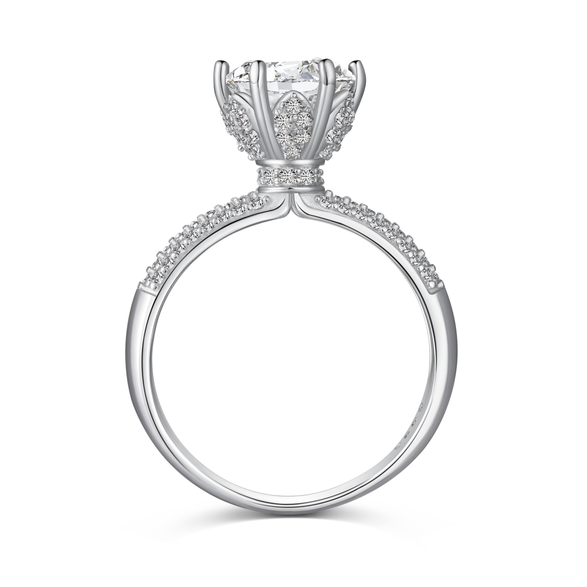 OLIVIA 2 CARAT MOISSANITE ENGAGEMENT STERLING SILVER RING 