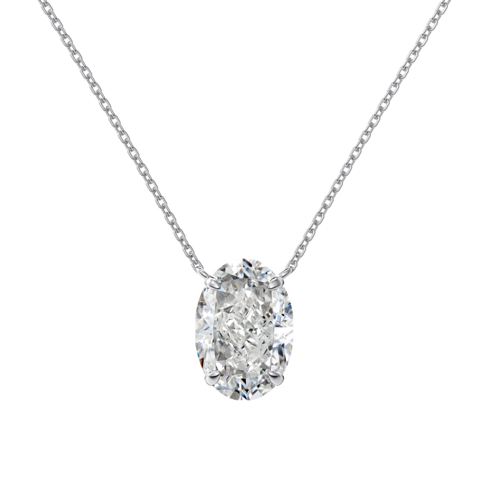 Jane  4ct Diamond-Like Sterling Silver Necklace