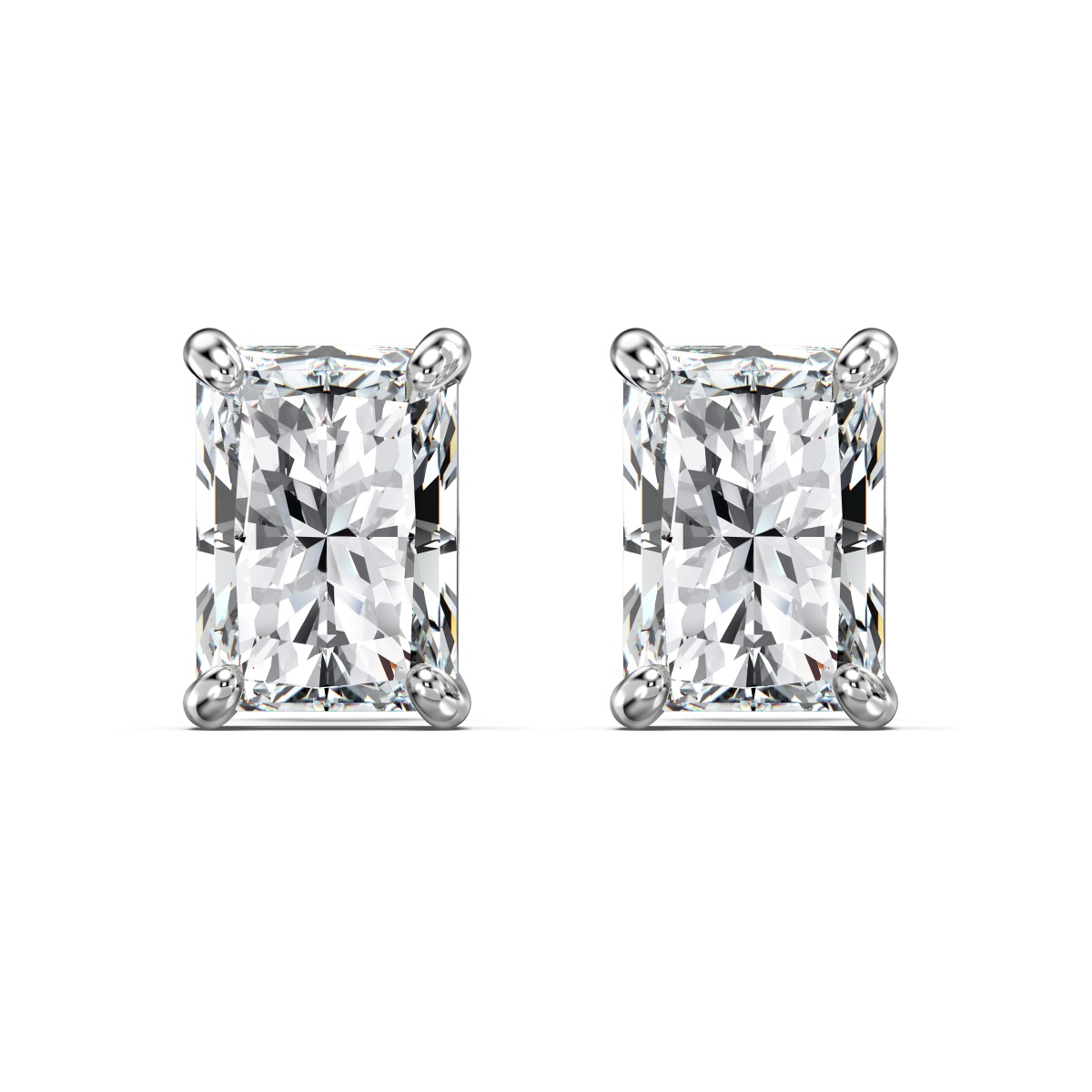 ALICE 1.0 CARAT MOISSANITE STERLING SILVER STUD EARRINGS