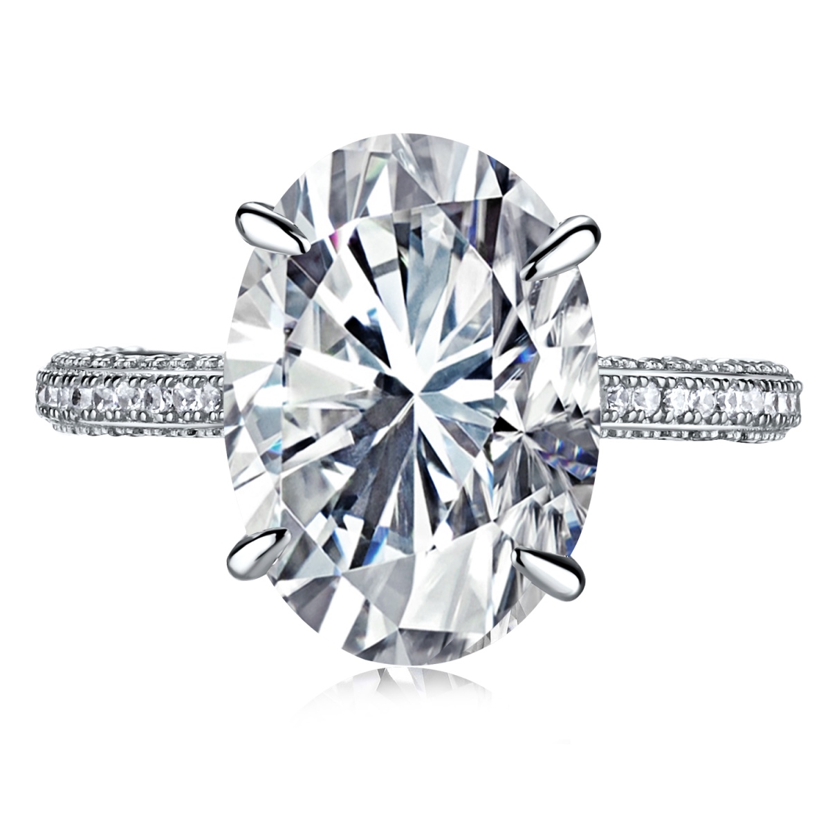 JANE 5 CARAT DIAMOND-LIKE STERLING SILVER RING