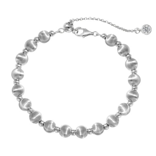Elegant Silver Beaded Bracelet