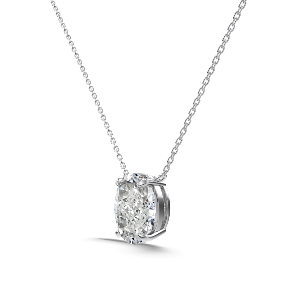 Jane  4ct Diamond-Like Sterling Silver Necklace