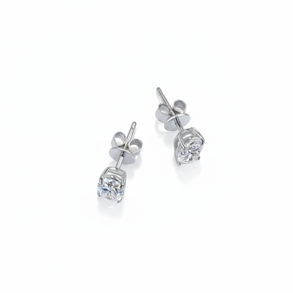 JANE 0.8 CARAT MOISSANITE STERLING SILVER STUD EARRING