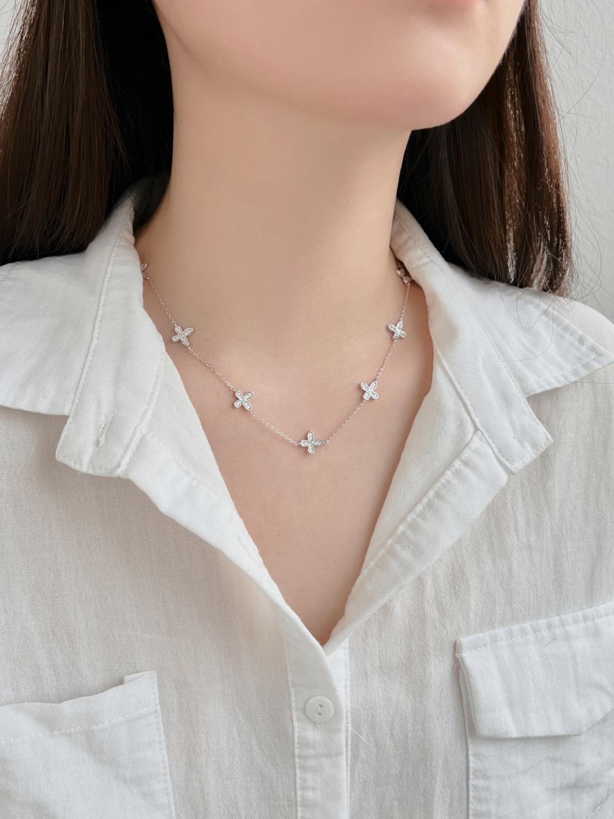 Amy Butterfly Sterling Silver Necklace  