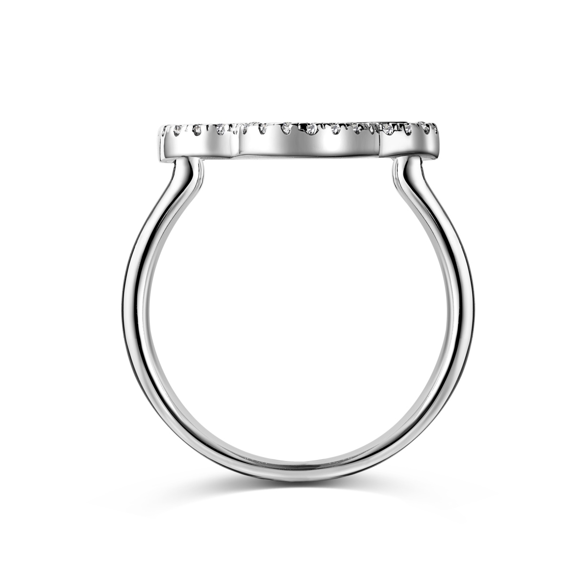 CLOVER ALPHA ONYX SHELL STERLING SILVER RING