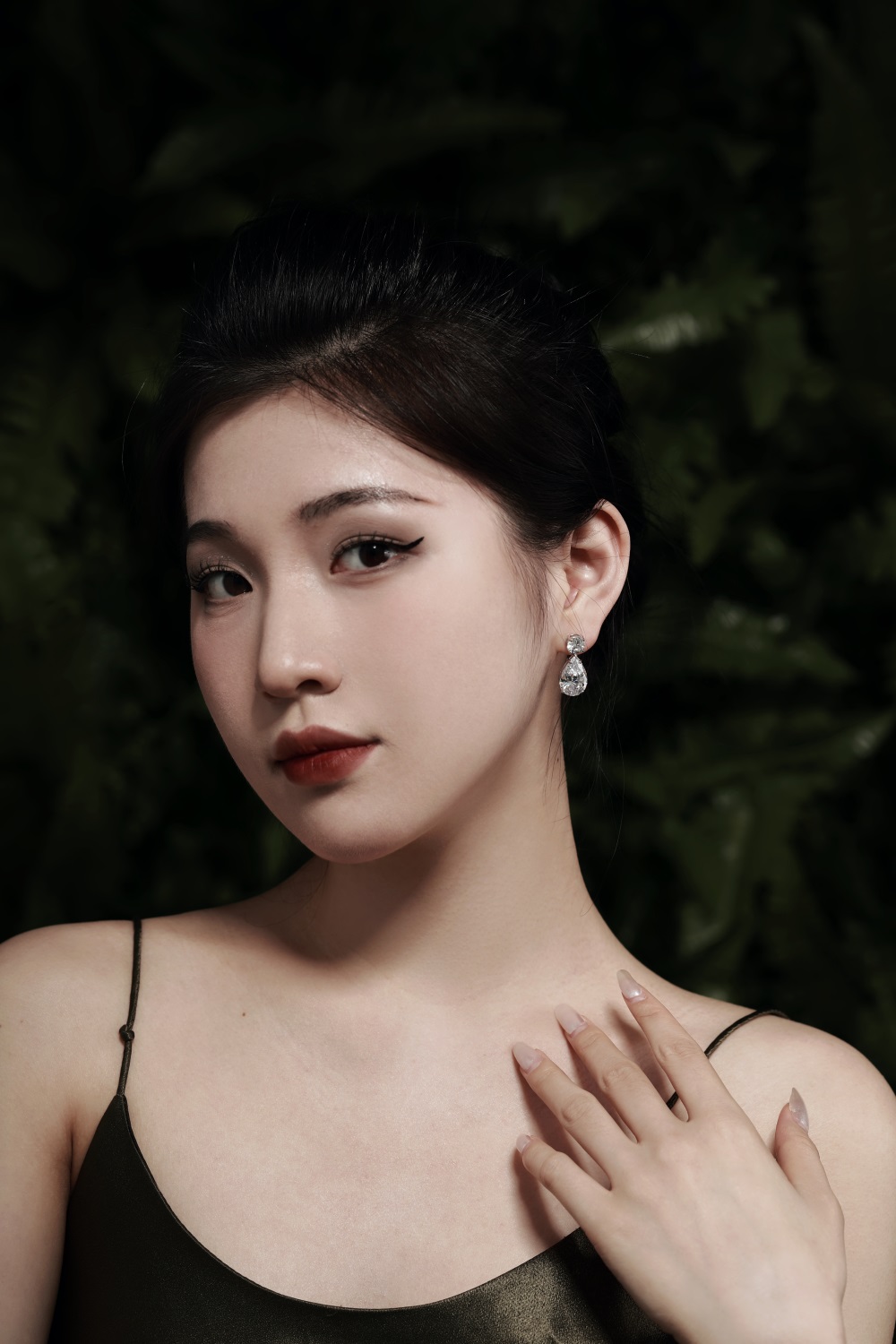 Helen Teardrop Diamond like Sterling Silver Earrings