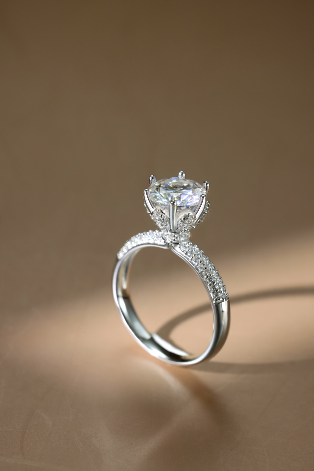 OLIVIA 2 CARAT MOISSANITE STERLING SILVER RING