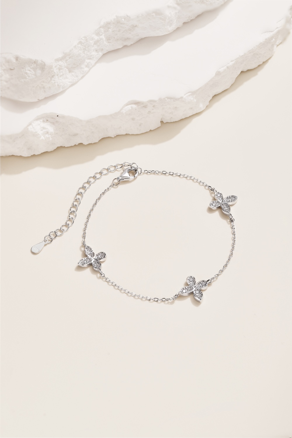 Amy Floral Sterling Silver Bracelet 
