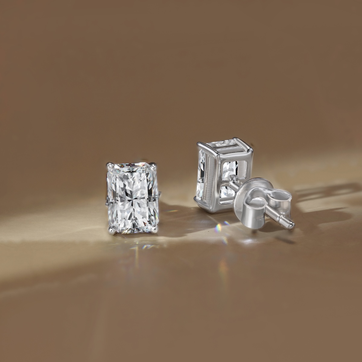 ALICE 1.0 CARAT MOISSANITE STERLING SILVER STUD EARRINGS