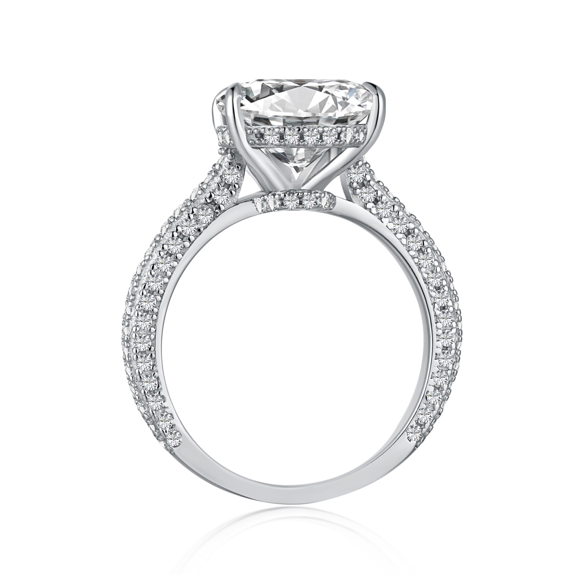 HELEN 5 CARAT DIAMIND-LIKE STERLING SILVER RING