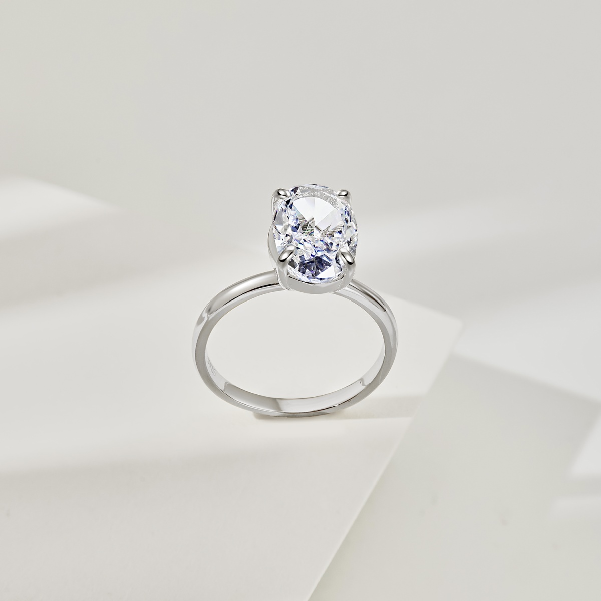 JANE 4.5 CARAT DIAMOND-LIKE STERLING SILVER RING