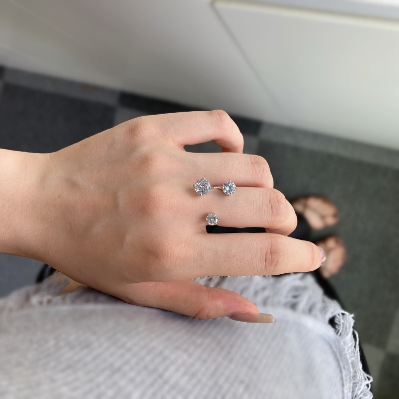 PAULA TRIPLE-SHINE ADJUSTABLE STERLING SILVER RING