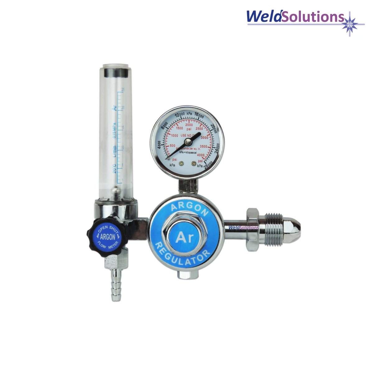 Regulador Argón con Flujómetro – WeldSolutions