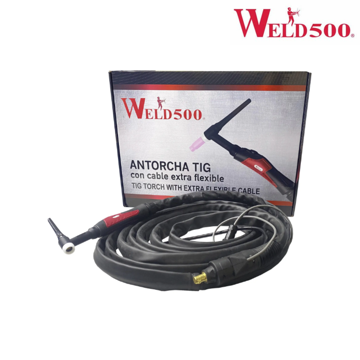 Antorcha TIG Enfriada por aire – Weld500 (200 Amperes) WT26-25-R-SF