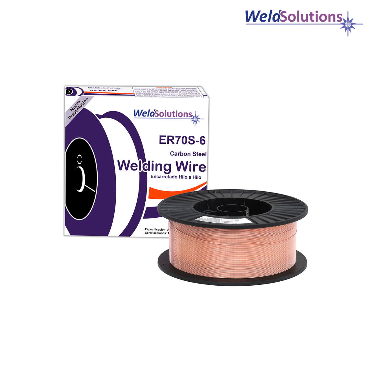 Microalambre Sólido WeldSolutions .035"	Carrete de 15 Kgs