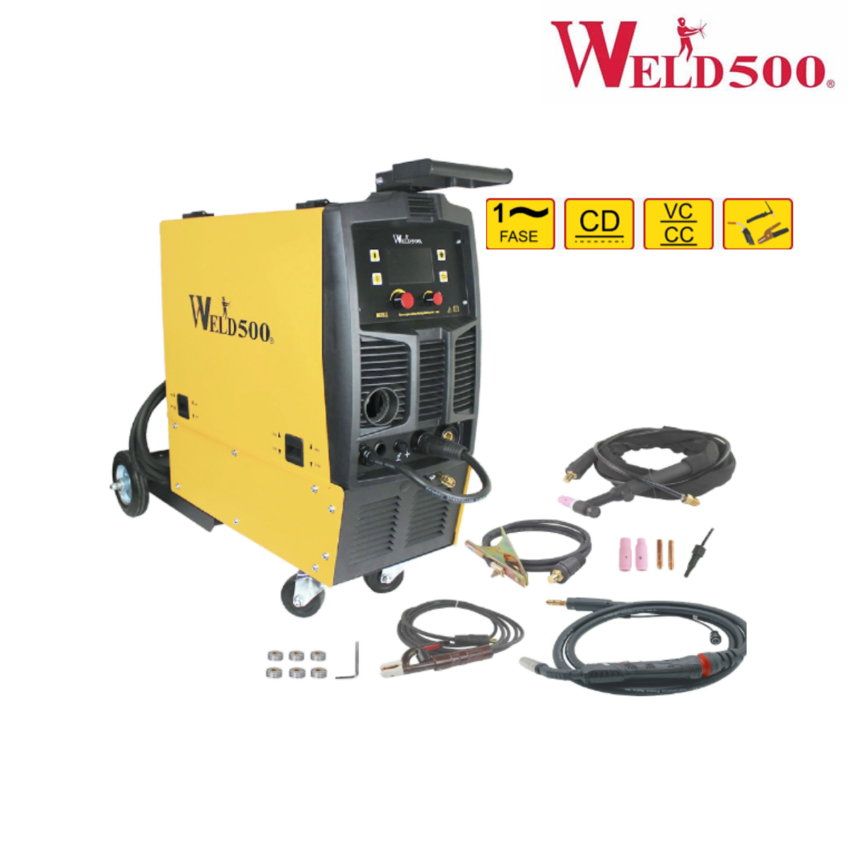 Máquina para soldar MIG tipo Inversor – Para (GMAW y FCAW), electrodo revestido (SMAW) y Tig (GTAW) – M251LCD
