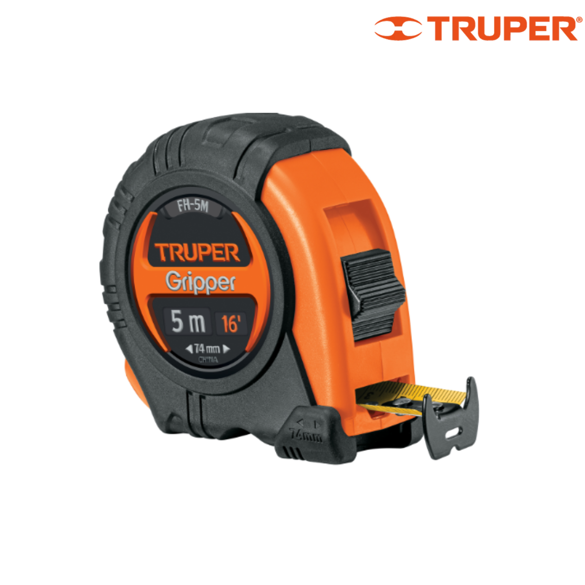 Flexómetro Gripper contra impactos 5m - Truper