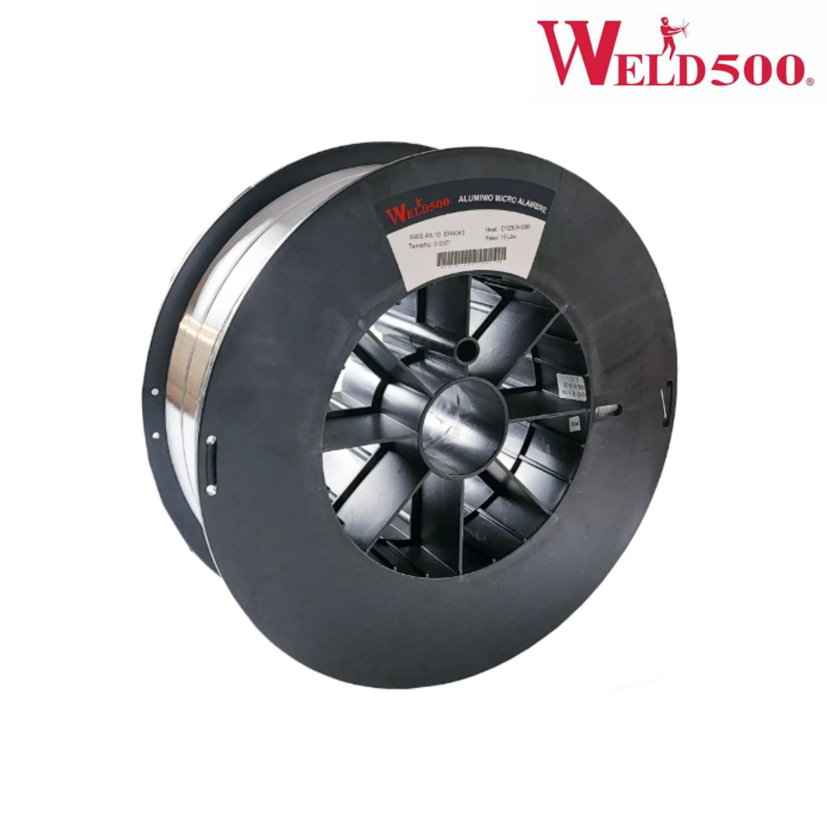 Alambre Sólido WELD500 Aluminio 4043 .035 16 Lbs