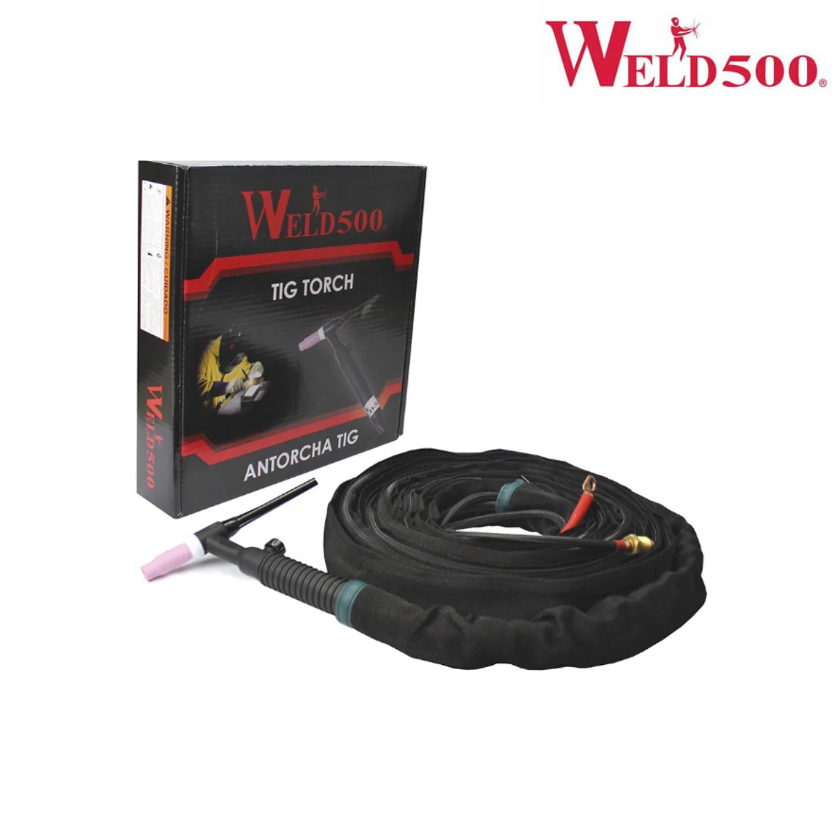 Antorcha TIG Enfriada por aire – Weld500® (200 Amperes) WT26FV-25-2-A-CS