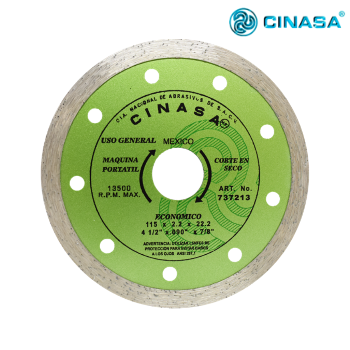 Disco de Diamante Rin Continuo 737213 – Línea Verde