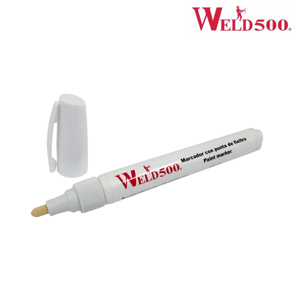 Marcadores con punta de fieltro y tapa con clip- Weld500